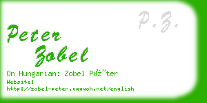 peter zobel business card